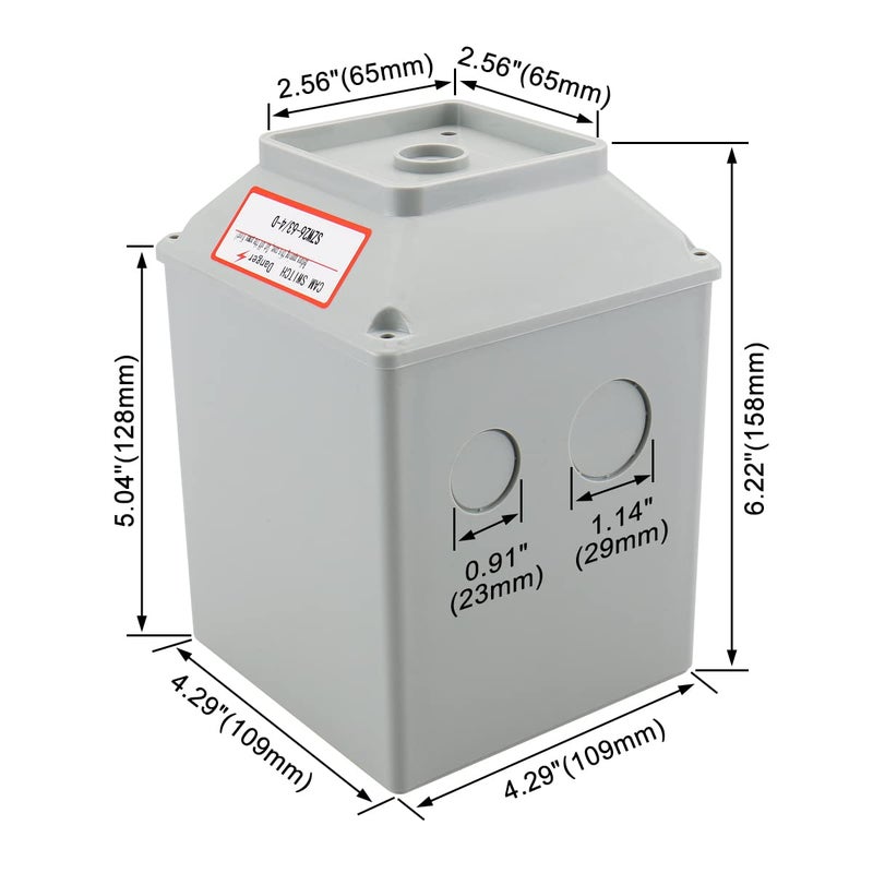 Baomain Master Switch Exterior Box LW28-63/4 Work for Universal Rotary Changeover Cam Switch SZW26-63 660V 63A 3 Position 3 Phase - Image 2